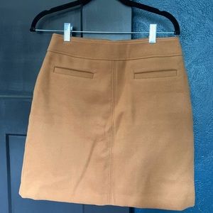 Loft camel knee length skirt